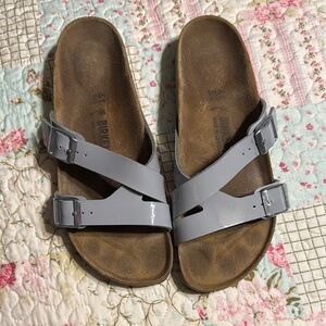 Birkenstock Glossy Gray Sandals